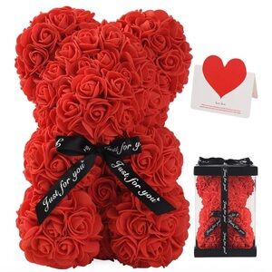 Red Rose Bear with Gift Card